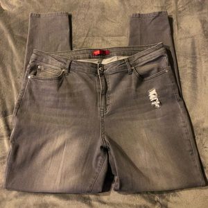 Grey Skinny Jeans with Sequin sz 18